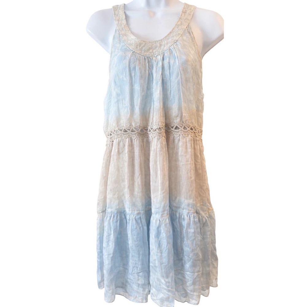 Tempo Paris Silk Ombre Crochet Dress Womens S Mermaidcore Etheral Romantic Beach